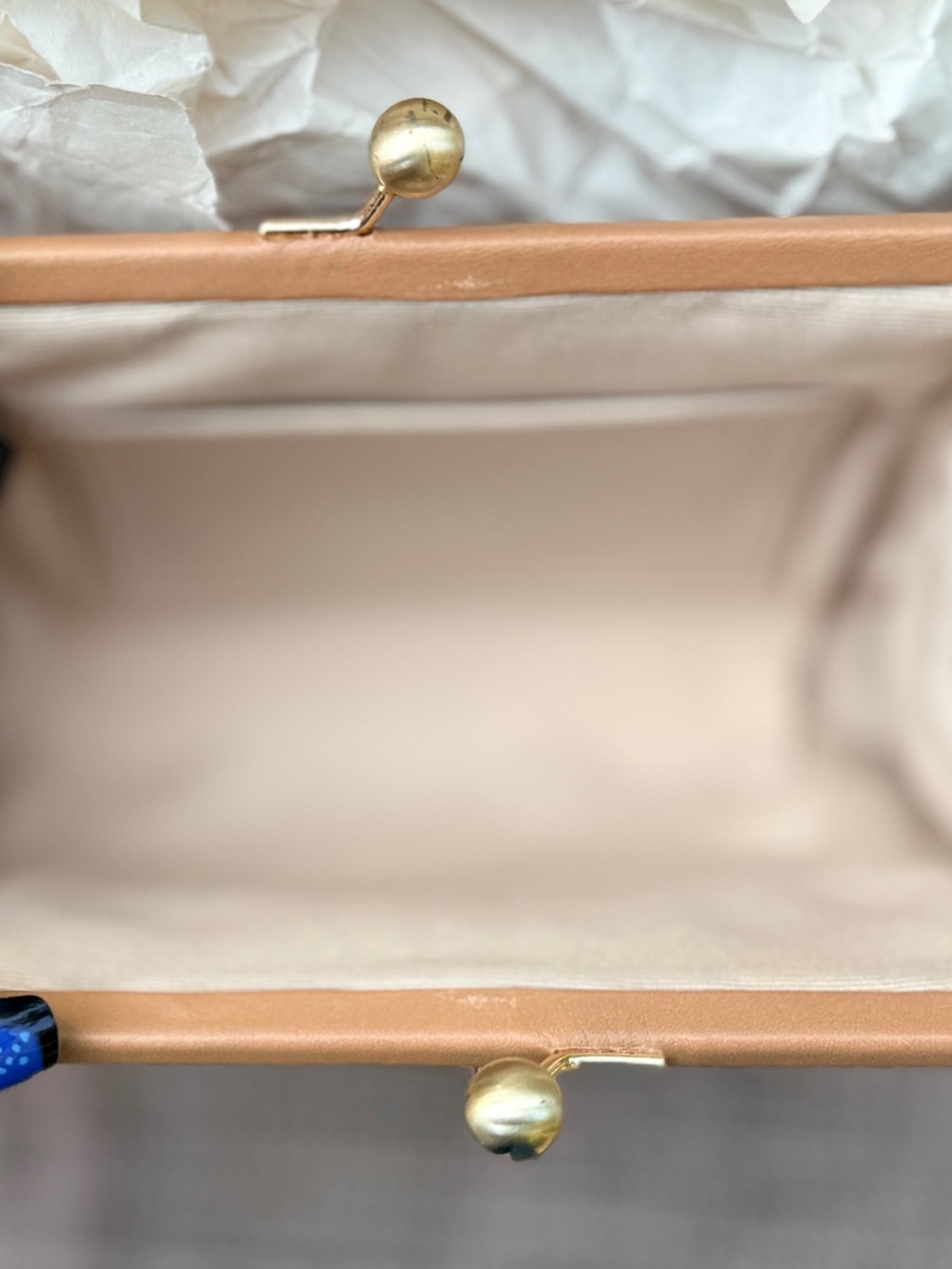 COACH Suede Wristlet Clutch in Tan - Picture 7 of 10